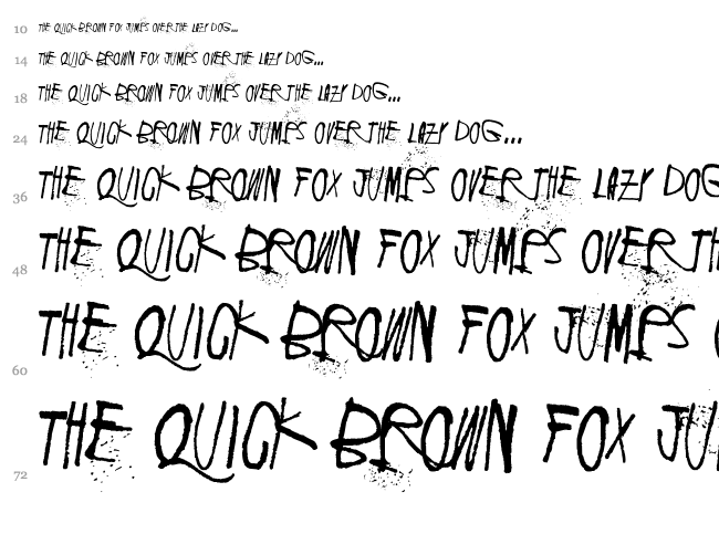 Screaming Red font waterfall